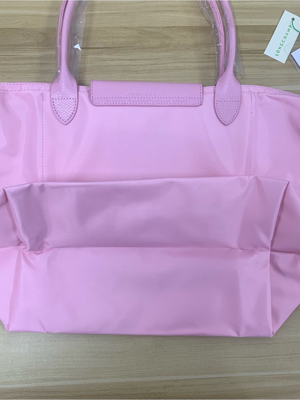 Longchamp Pink Nylon Tote with Leather Trim - Picture 3 of 9
